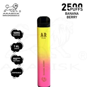 Arabisk AR Plus 2500 Puffs 50mg - Banana Berry